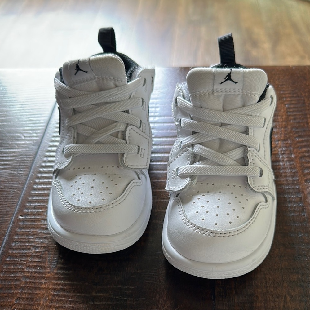 Kids White Jordan Sneakers